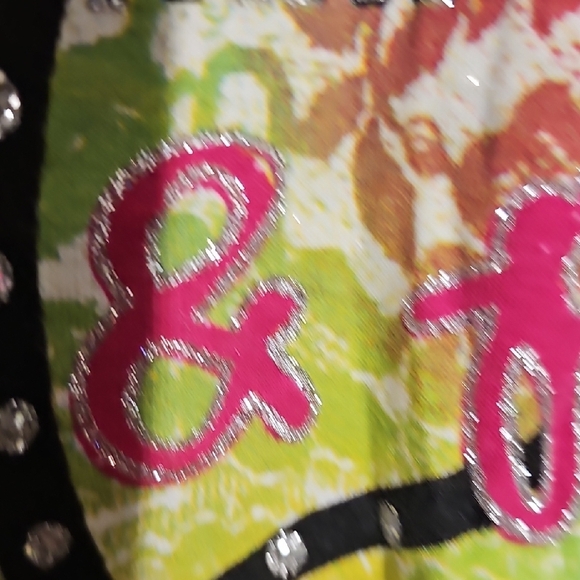 Knitworks Girls Stylish Black Blazer with Pink Accents & Glitter Shirt Size S - Picture 5 of 9